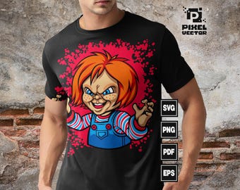 Chucky Svg , Chucky Horror movie svg, Halloween Svg, Movie Character Killer Svg , Cricut svg Files , Childs play design, Digital File