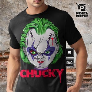 Chucky png, filme de terror de Chucky png, Halloween png, PNG, alta resolução, download instantâneo, clip art, Chucky Trendy, arte de arquivo, camiseta de arquivo