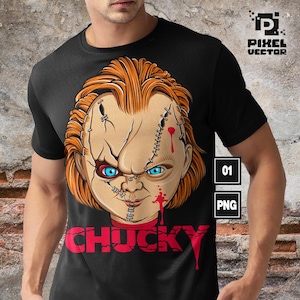 Chucky png, filme de terror de Chucky png, Halloween png, PNG, alta resolução, download instantâneo, clip art, Chucky Trendy, arte de arquivo, camiseta de arquivo