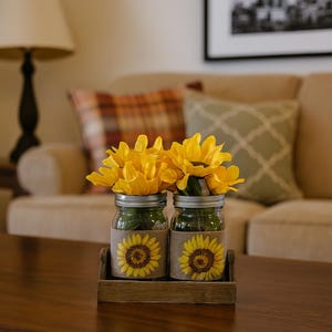 Sunflower Jar center piece