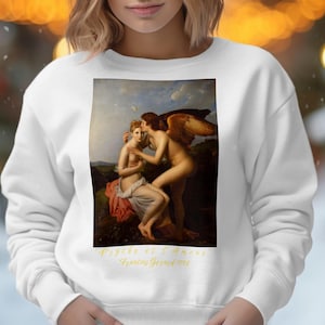 Cupid and Psyche Sweatshirt: French Painting, Art Lover Apparel