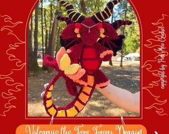 Volcaryis the Fire Fairy Dragon Crochet Pattern