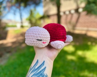 Bubbles the Sleepy Turtle Plushie, Amigurumi, 100% Handmade, Amigurumi Turtle, Ocean, Sealife, Ocean Plush, Baby Shower Gift, Gift Ideas
