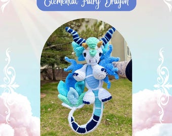Aelistrae the Air Fairy Dragon Crochet Pattern, Fantasy Pattern, The Veiled Courts Pattern, Amigurumi Dragon