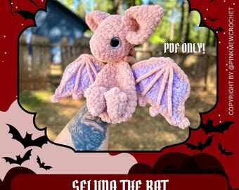 Seluna the Bat Snuggler Crochet Pattern