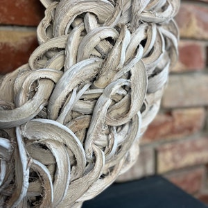 Door wreath wall wreath white 40, 55 and 65 cm diameter, practical hanging image 5