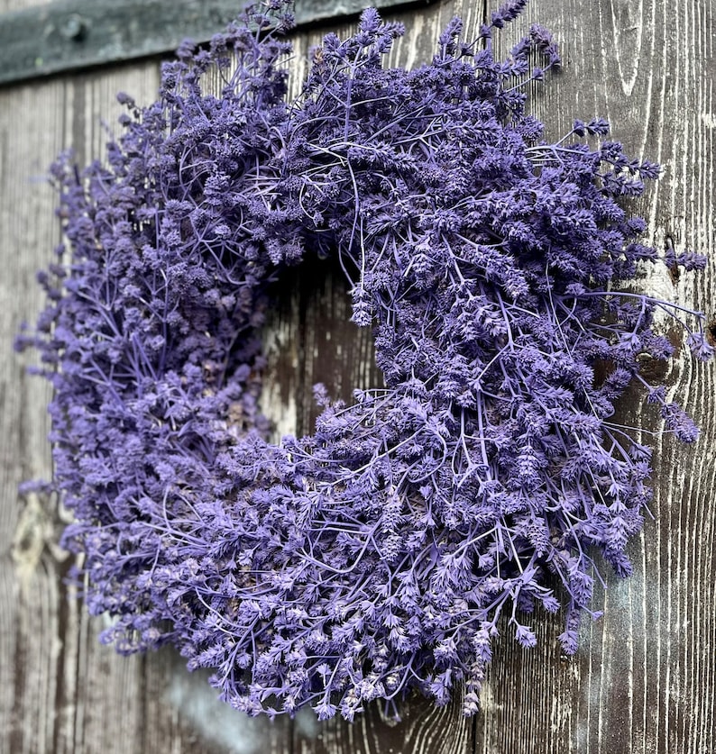 Couronne de lavande violette, pour porte et mur d'environ 25 ou 45 cm de diamètre image 4