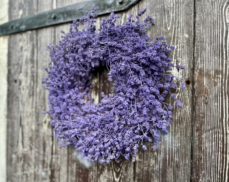 Lavendel Kranz in lila, für Tür und Wand ca. 25 oder 45 cm Durchmesser Bild 2