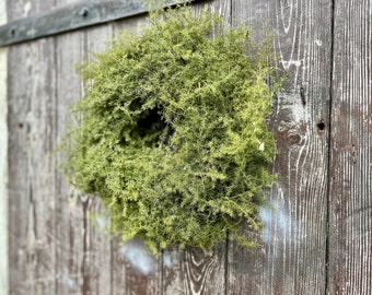 Elegante wandkrans / deurkrans, groene aspergekrans 28, 35, 45 of 60 cm diameter