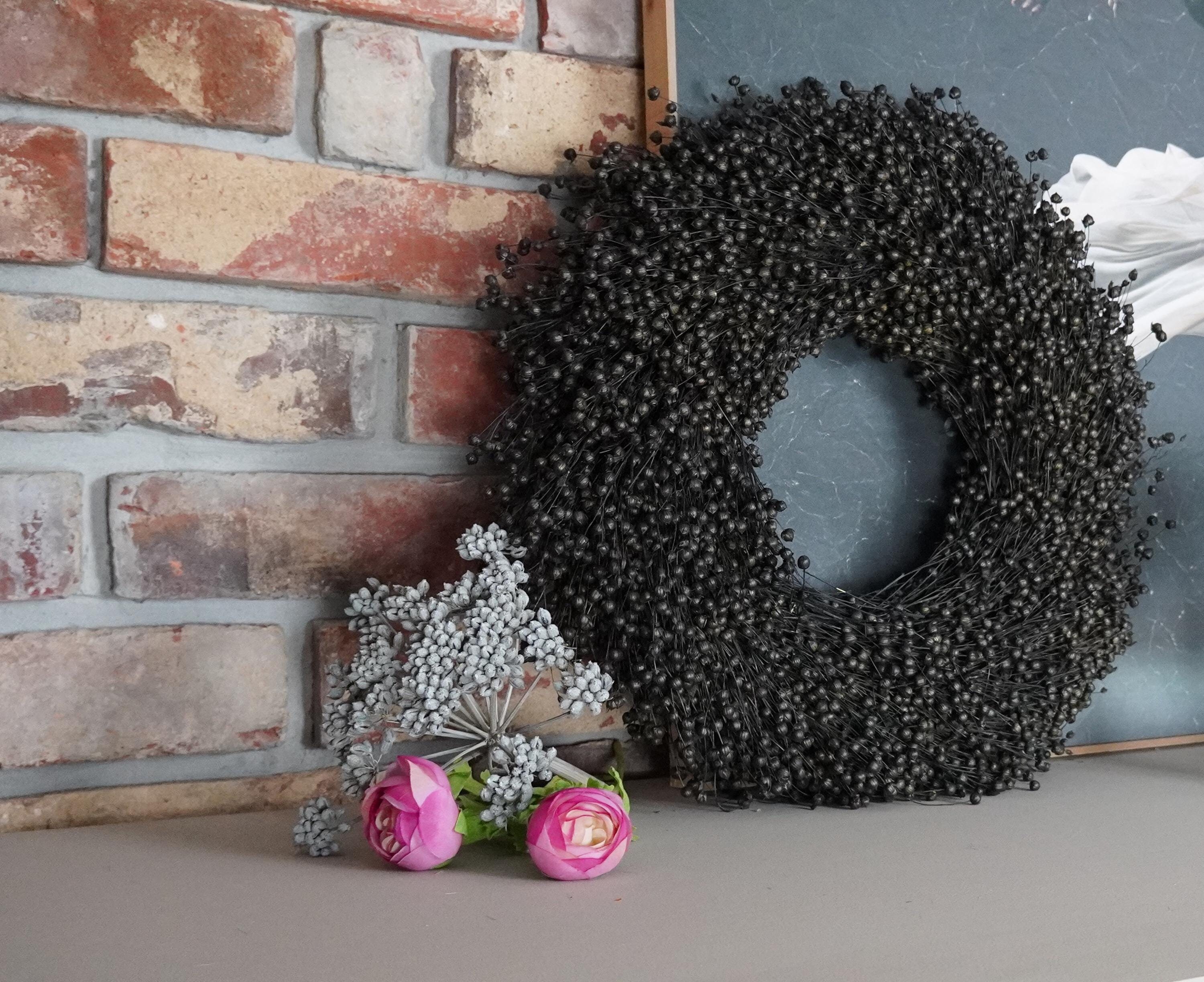 Wreath 40 cm diameter, black
