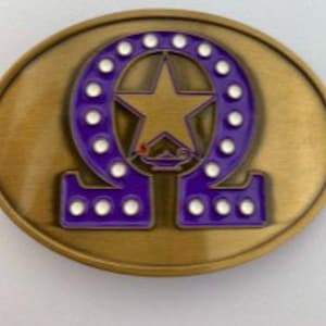 Omega Psi Phi - Belt Buckle - 20 Pearls