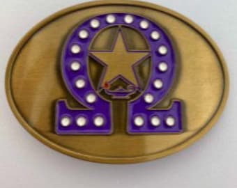 Omega Psi Phi - Belt Buckle - 20 Pearls