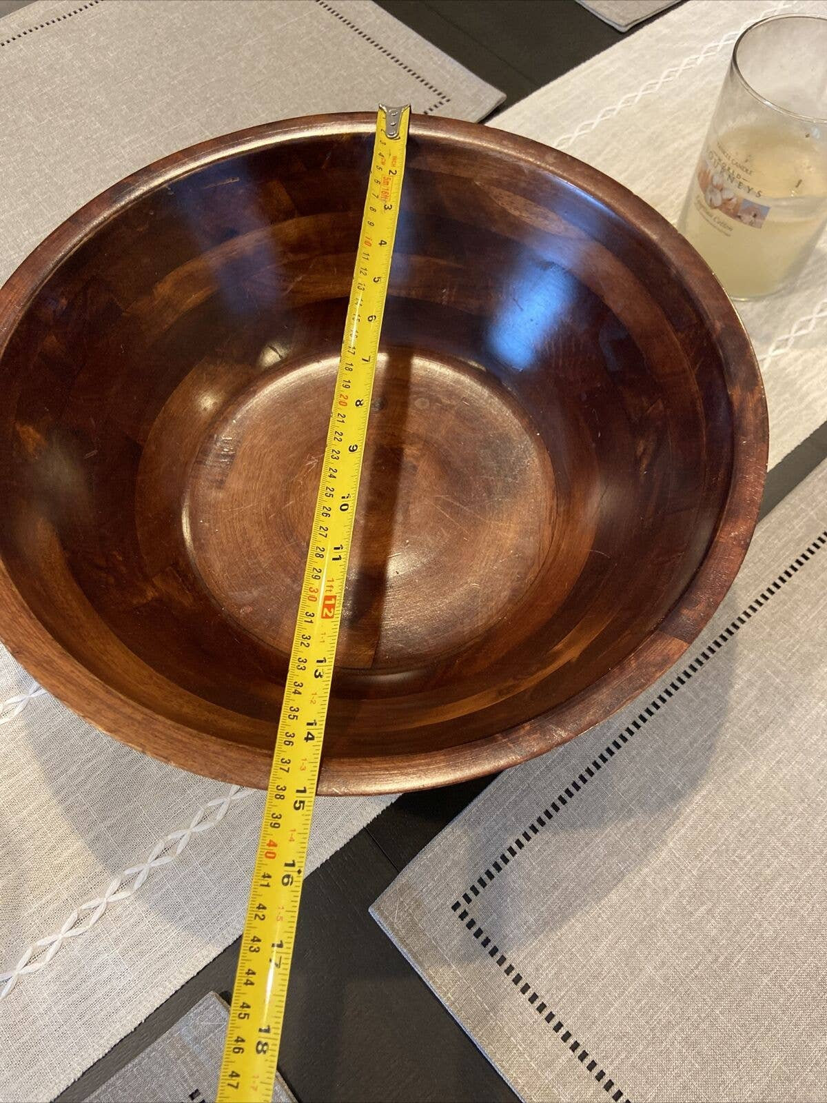 MCM Wooden Salad Bowl Serving Set 32 Tripod STAND Etsy