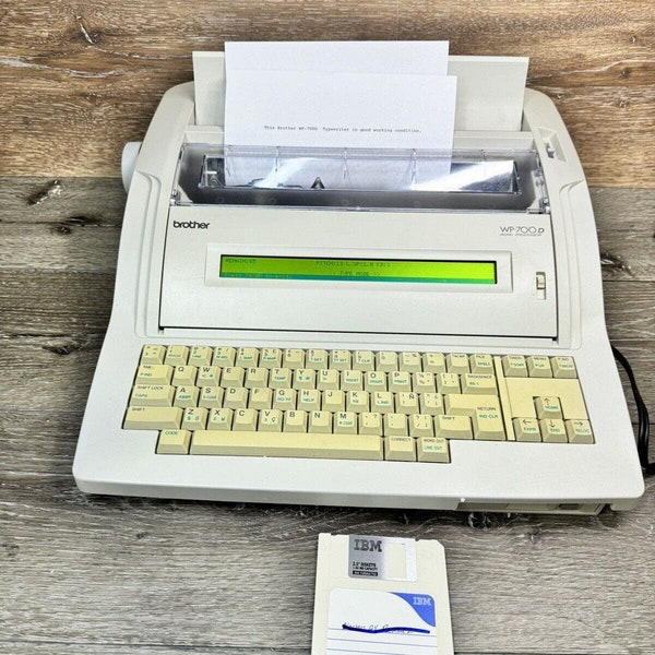 Brother WP-700D Electronic Typewriter, Word Processor, Works Well, Floppy Drive