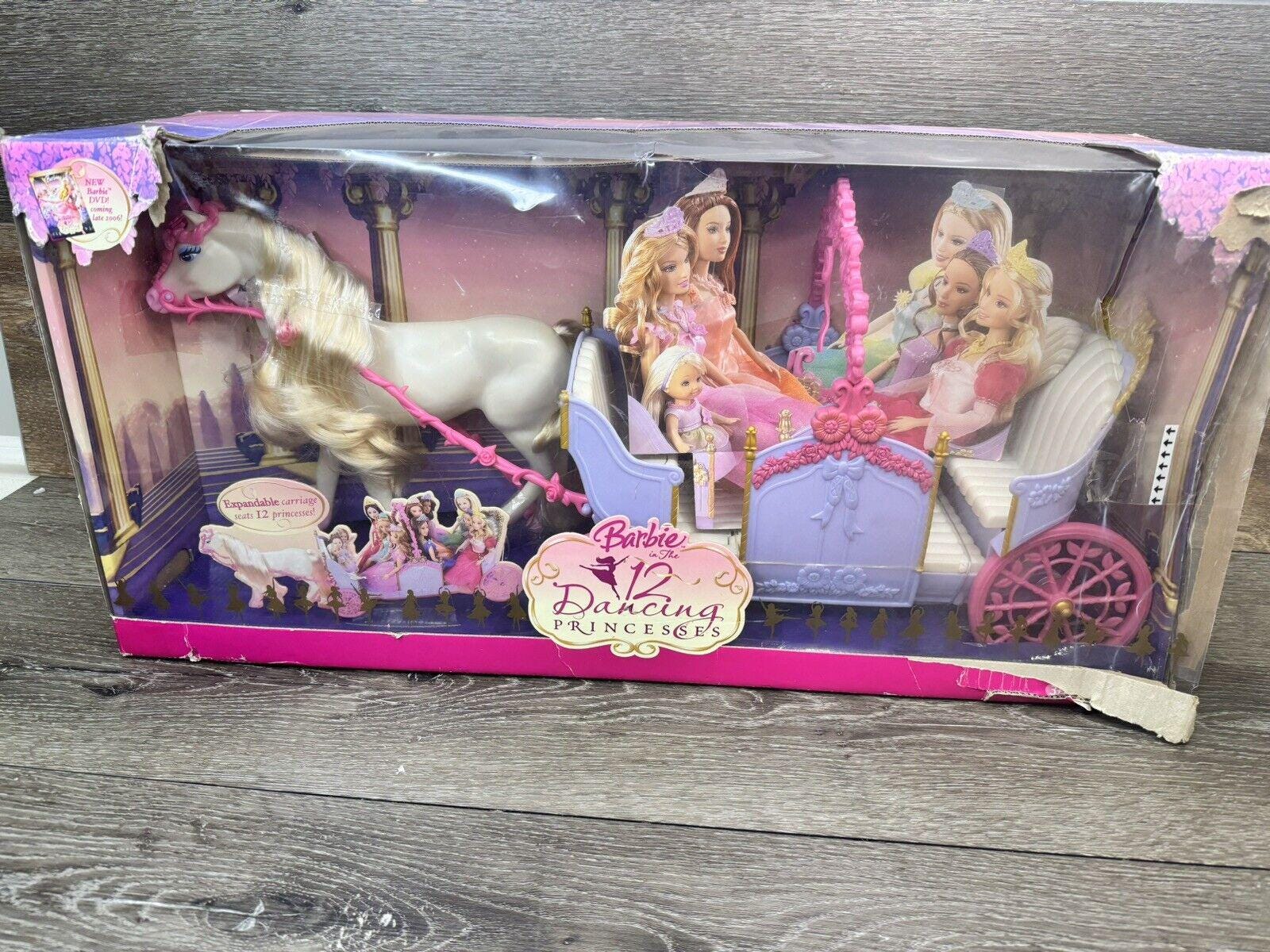 Princess barbie expandable carriage hotsell