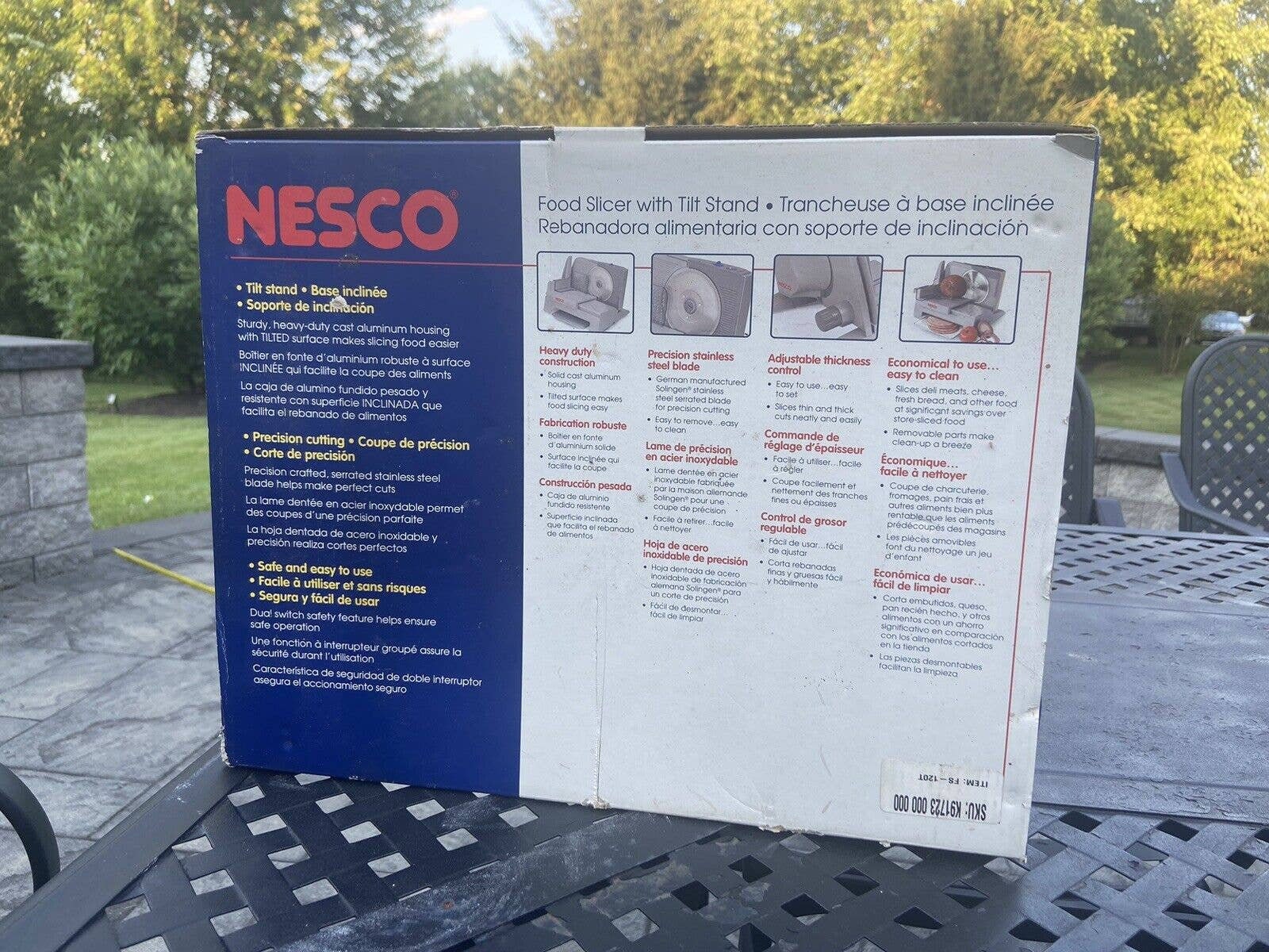 Nesco FS120T Food Slicer With Tilt Stand Cast Aluminum Body Etsy