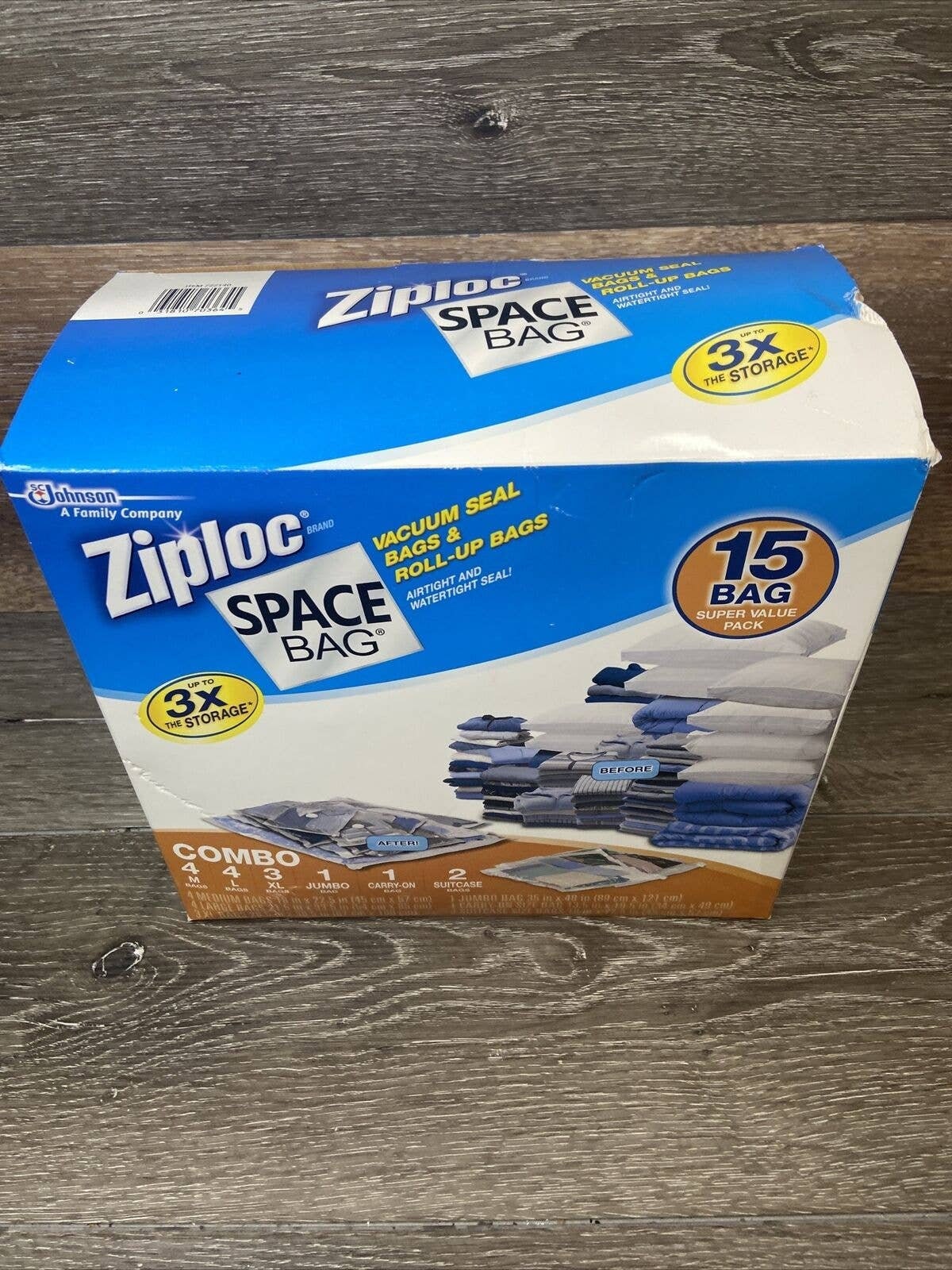 Ziploc Space Bag Super Value Pack 15 Bag Combo Pack Vacuum Seal