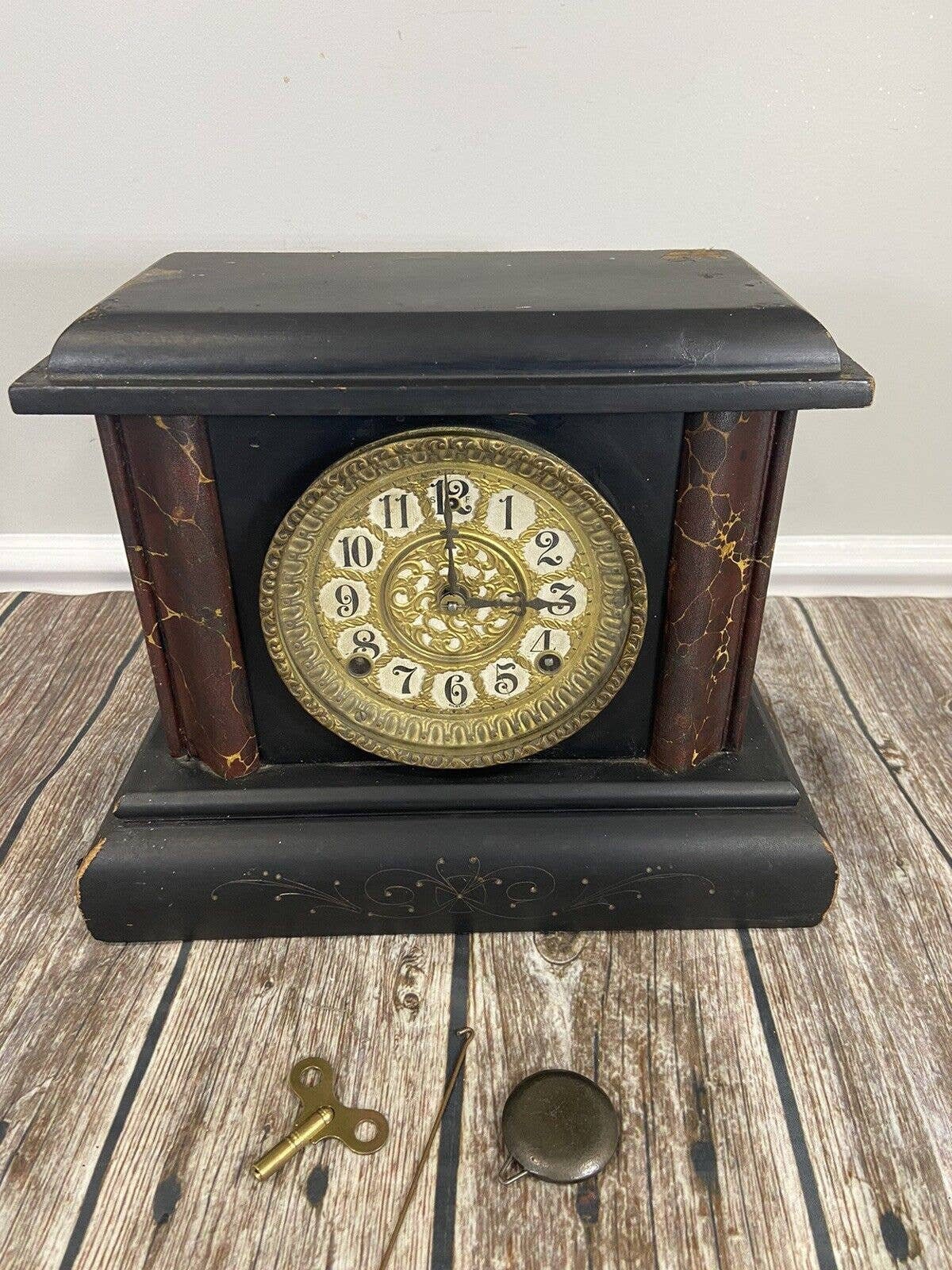 Antique 1906 Wm. L. Gilbert Clock Co. Mantle Clock With - Etsy
