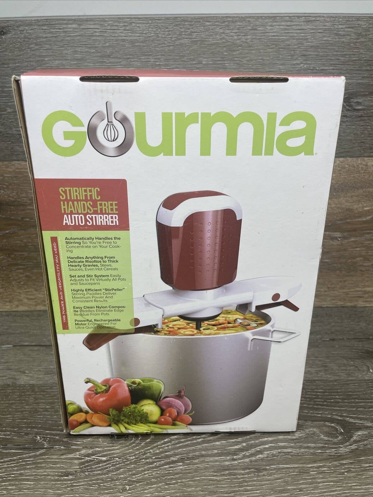 Specialty Products, Gourmia GST210B Stiriffic Adjustable Pot & Pan Hands  Free Automatic Stirrer - Black