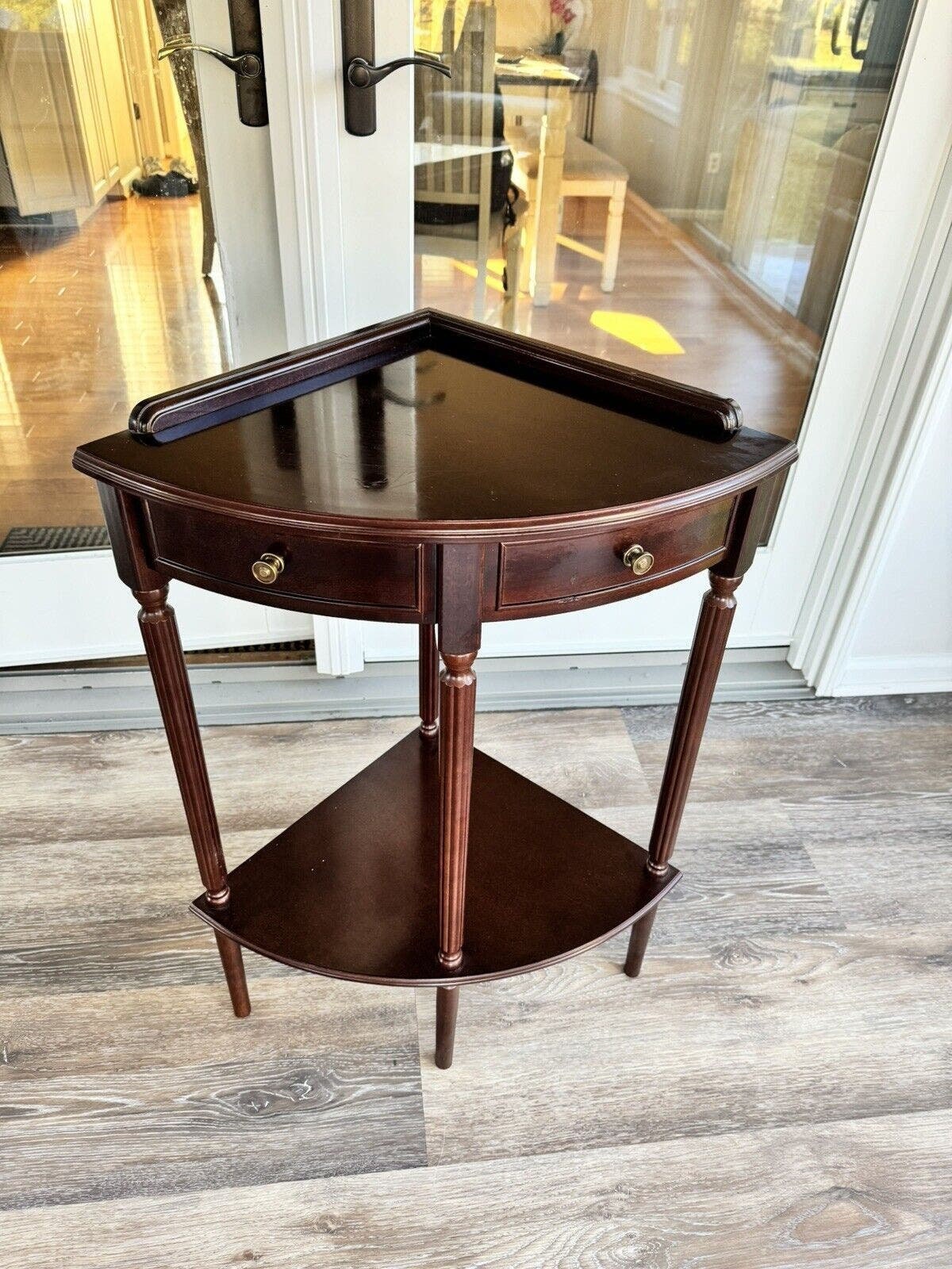 Bombay Co Corner Accent Table Triangle Shaped H30.5xw22xd15.5 Etsy