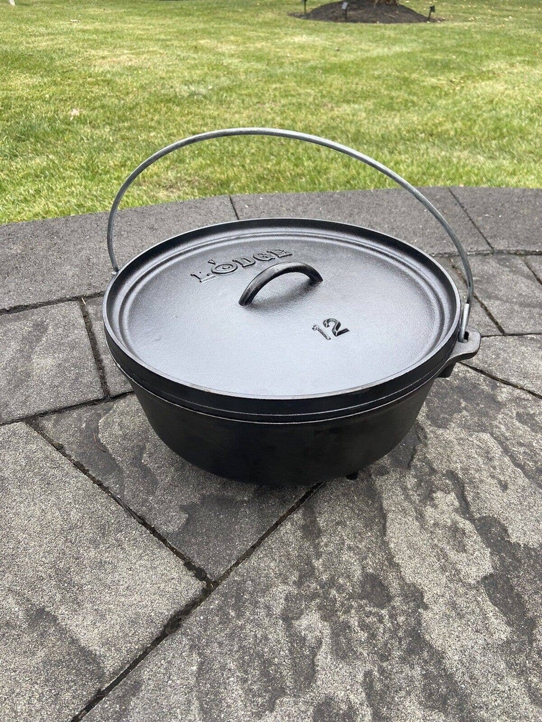Lodge Cast Iron Deep Dutch Camp Oven 8 Qt With 3 Legs 17.5 Lb Etsy
