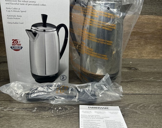 Farberware Chrome Percolator Coffee Pot Set, Faberware Chrome Plated