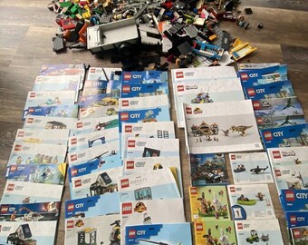 Lego Lot 18 lbs Many Sets With Lots Of Minfigs, 57 Booklets & Extras