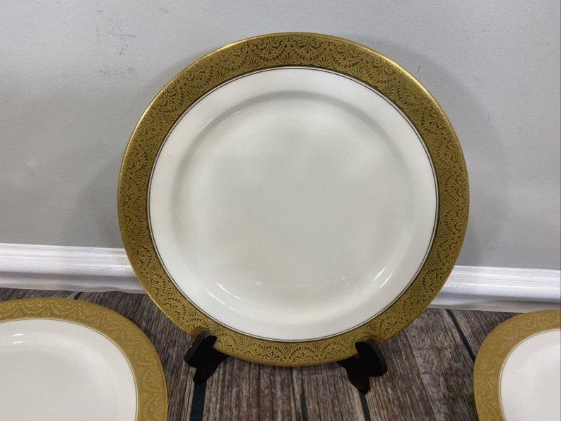 Vintage Elite Works Limoges France Dinner Plate Gold Trim 9 Etsy