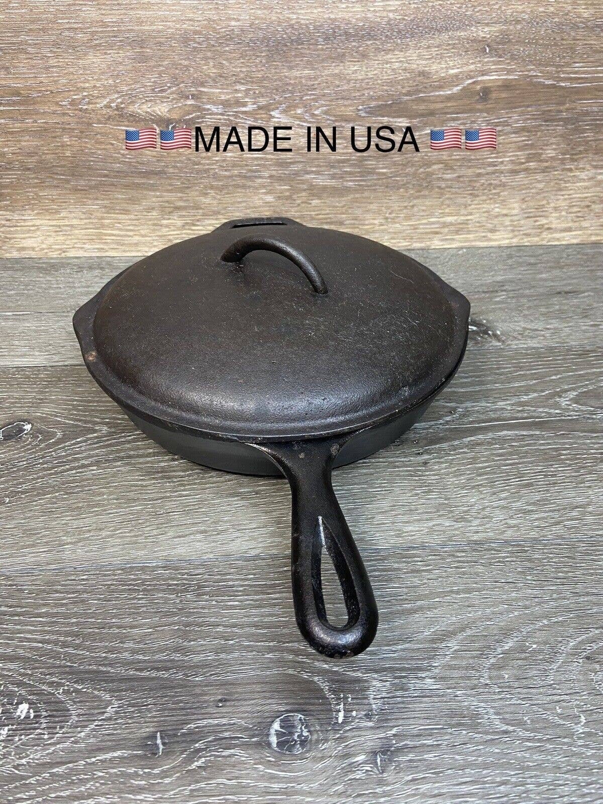 LODGE 10 Inch Cast Iron Frying Pan Skillet 8SK Pre-owned Used