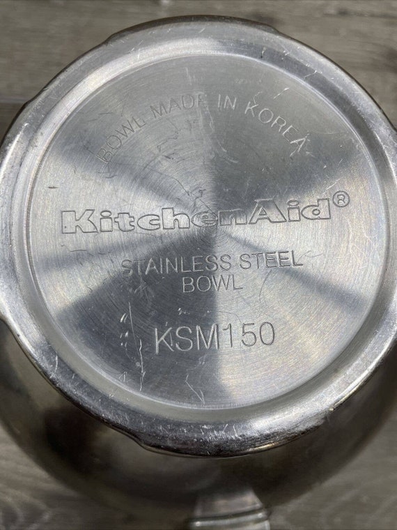 KitchenAid 5 Qt Bowl Silver Stainless Steel KSM150 Attachment