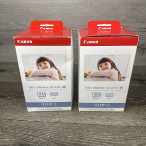 Canon KP-108 IN Selphy CP 4x6" Set di carta 108 fogli e 3 cartucce d'inchiostro ~ 2 scatole nuove