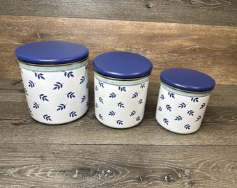 Villeroy & Boch SWITCH 3 Metal Storage-Canister with Wood Lid ~Set of 3