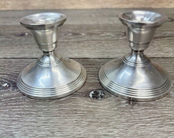 P.S Co Sterling Silver Candlestick Holder 18.6 Oz (527 gm) Weighted~pair