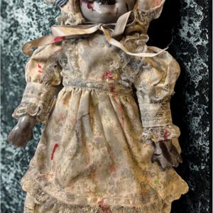 Halloween decor creepy doll
