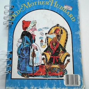 Libreta infantil antigua de Mother Hubbard, reutilizada, 1970