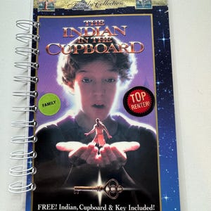 The Indian and the Cupboard repurposed VHS notebook