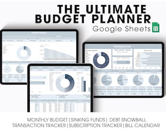 Google Sheets Budget Tabelle: Ausgaben & Verschuldung (Digitaler Download)