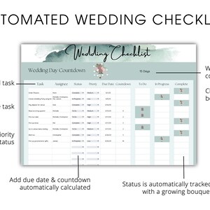 Wedding Planner Google Sheets Wedding Checklist Wedding Seating Chart ...