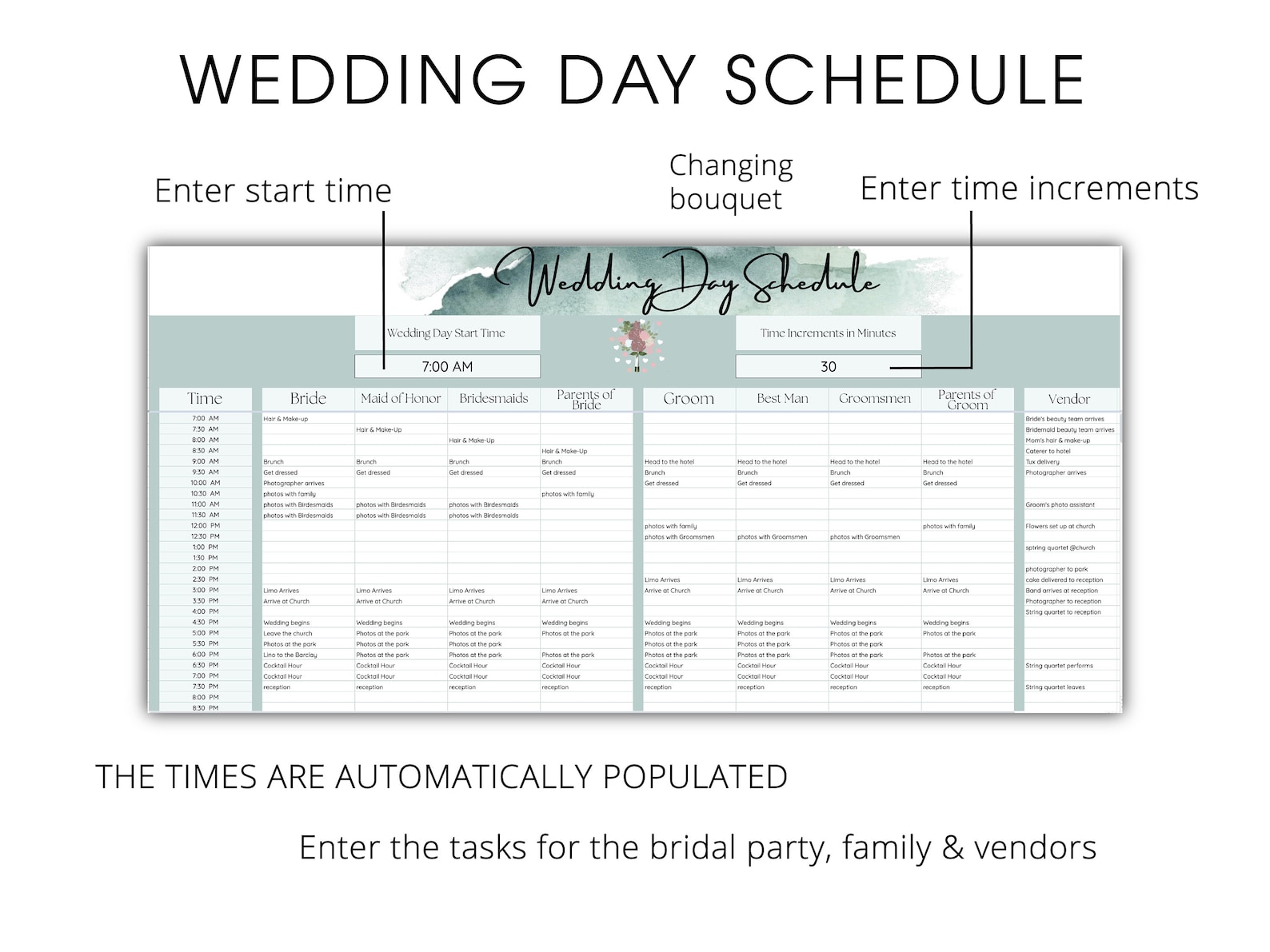 Wedding Planner Google Sheets Wedding Checklist Wedding Seating Chart ...