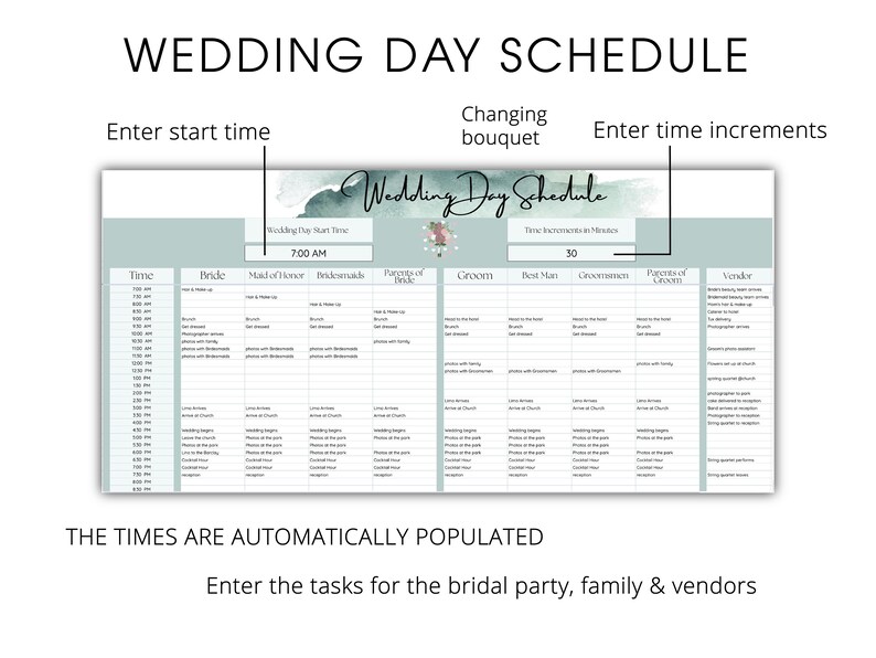 Wedding Planner Google Sheets Wedding Checklist Wedding Seating Chart ...