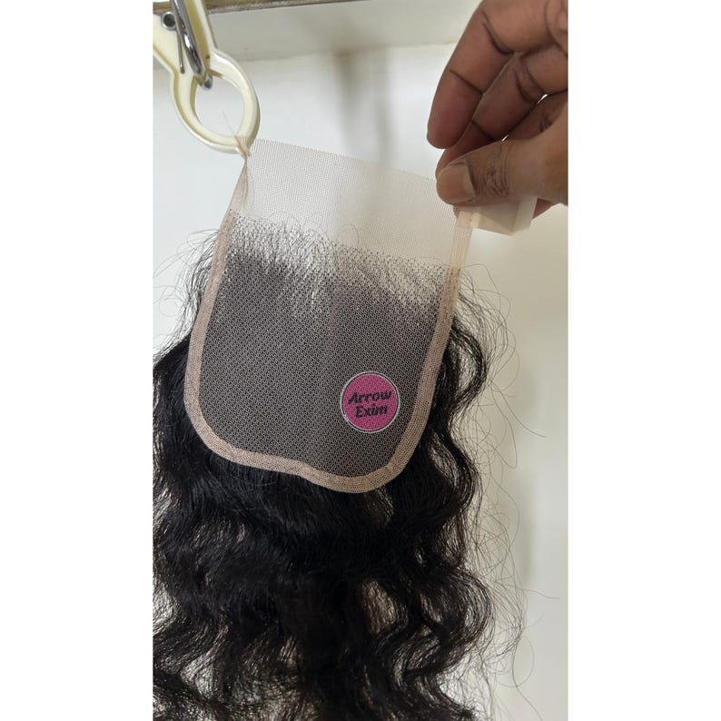 Natural Curly Lace Closure From India | Unprocessed Virgin Human Hair, Free/Middle Part