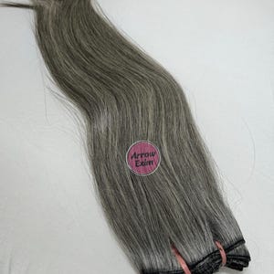 Natural Grey Straight Hair Bundles made of 100% Human Hair Weave Extensions for Women