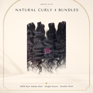 Extensiones de cabello humano virgen rizado natural de 4 piezas con doble trama.
