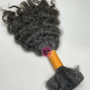 Bulk grey deep curly human hair for braiding