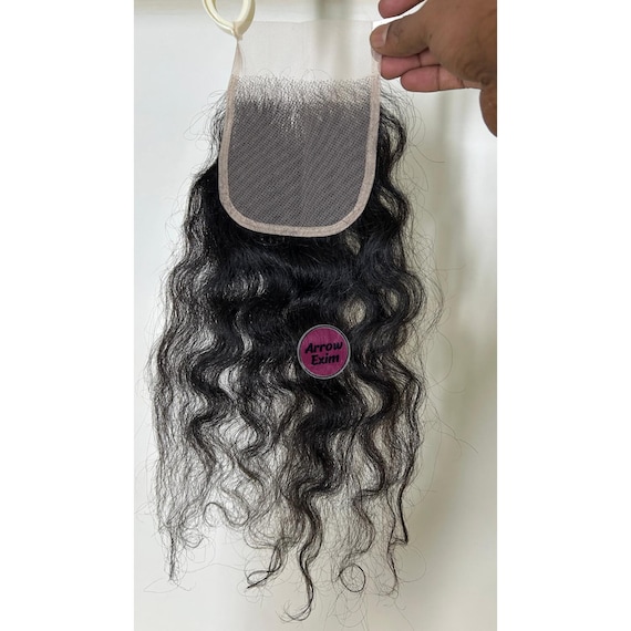 5x5 Natural Curly Lace Closure | Raw Indian Unprocessed Virgin Human Hair (Free Part)