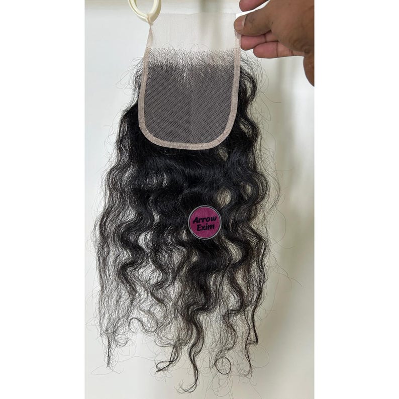 Natural Curly Lace Closure From India | Unprocessed Virgin Human Hair, Free/Middle Part