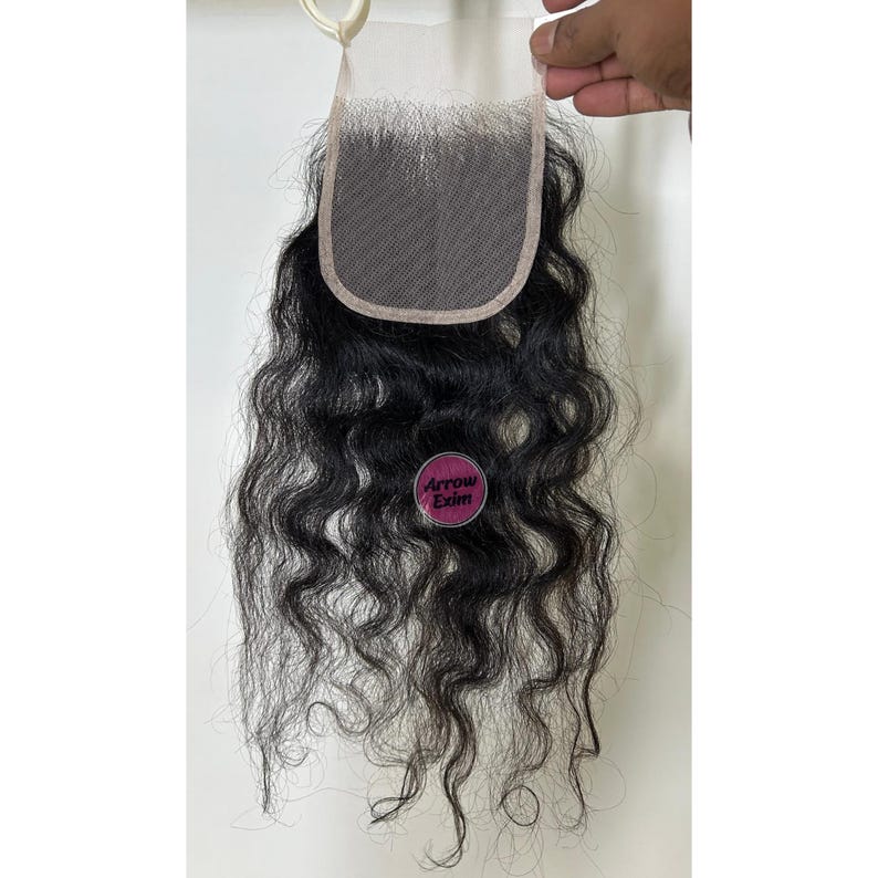 Natural Curly Lace Closure From India | Unprocessed Virgin Human Hair, Free/Middle Part