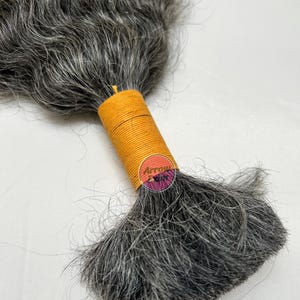 Raw Grey Curly Human Hair Extensions: Unprocessed Bulk Braiding Hair