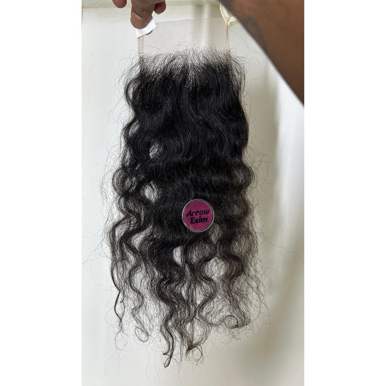 Natural Curly Lace Closure From India | Unprocessed Virgin Human Hair, Free/Middle Part