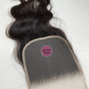 HD Lace Closure Wavy Human Hair from Single Donor | Unprocessed 100% Natural Hair Extensions | Remy Swiss Transparent Lace Part
